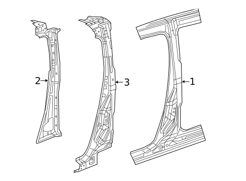 Center Pillar for 2015 Ram ProMaster City #0
