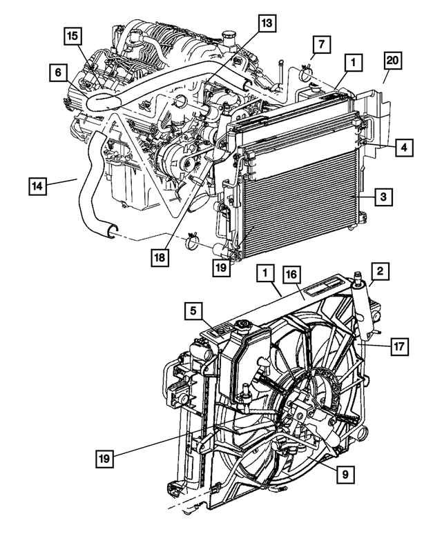 « 68092101AA – Cooling : Sortie Radiateur Durite pour Mopar Image »