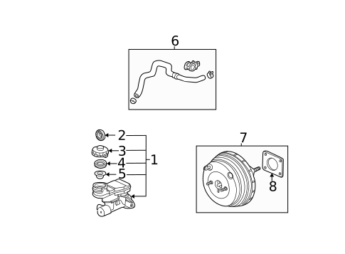 Master Cylinder - Components On Dash Panel for 2006 Honda CR-V #0