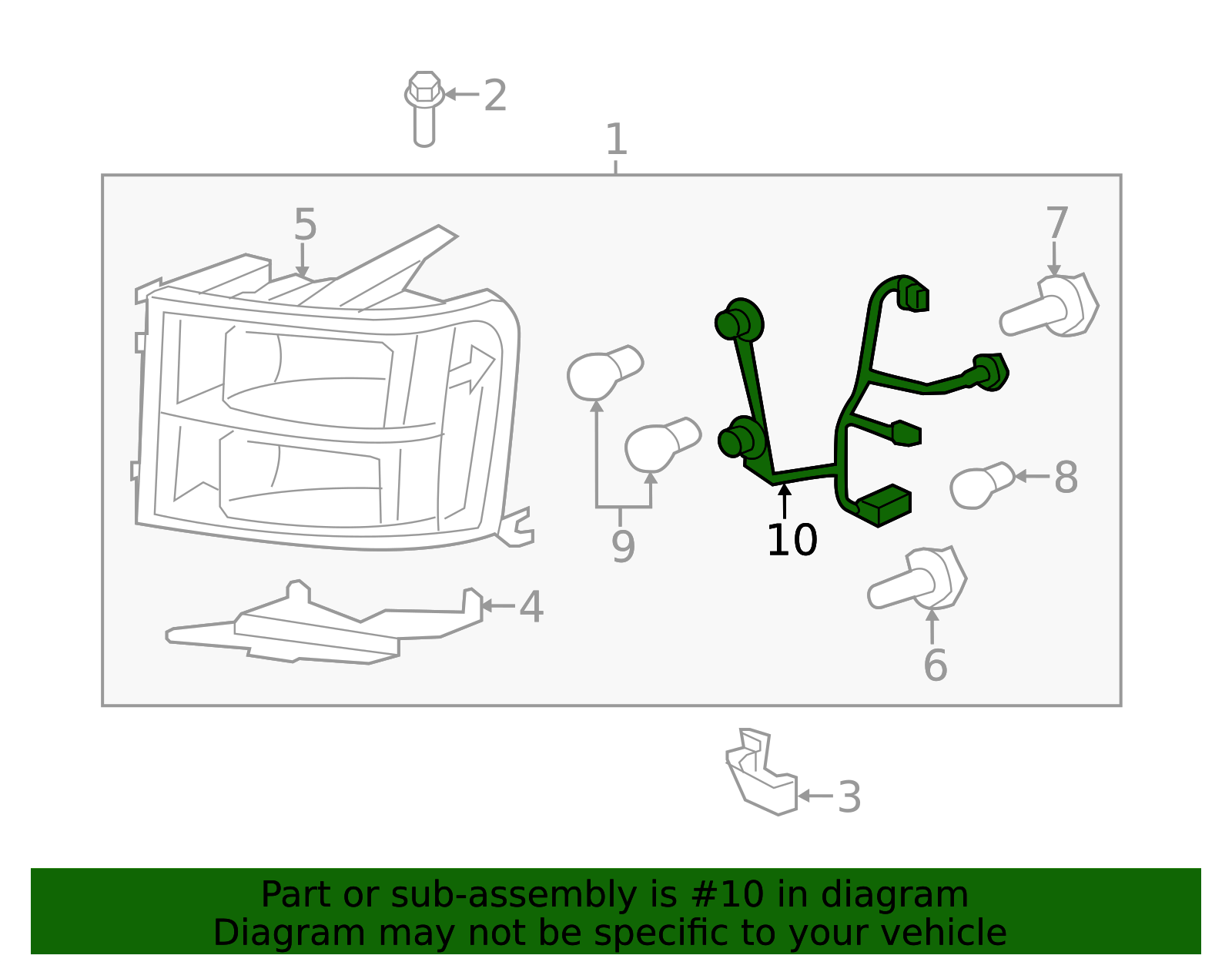 thumbnail image 2 of Genuine GM Headlight Wiring Harness 2007-2013 GMC Sierra – OEM New 15841610 2 of 5