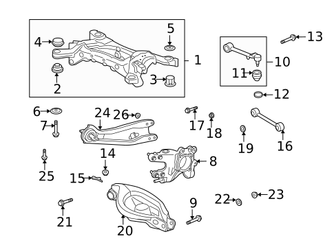 Rear Suspension for 2008 Acura MDX #0