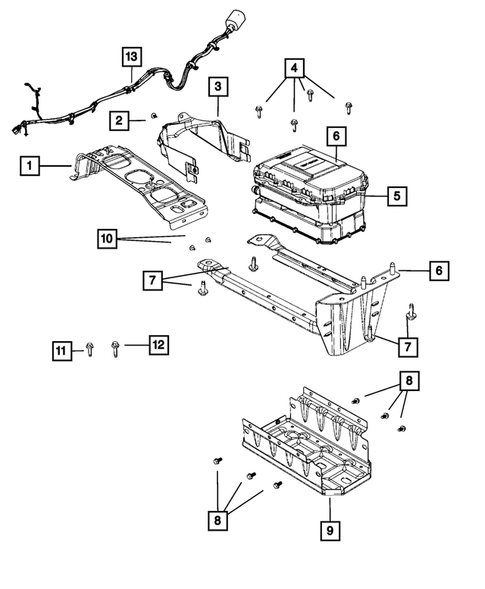 Battery, Battery Tray and Cables for 2020 Jeep Wrangler #5