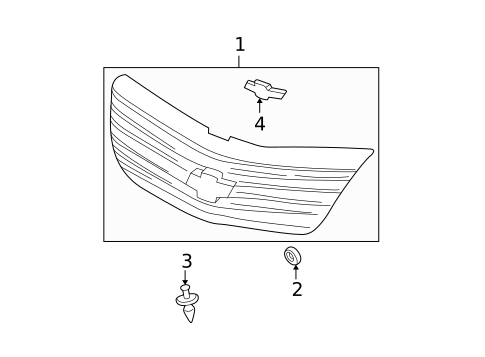 Grille & Components for 2001 Chevrolet Impala #0