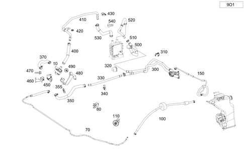 Heating Water Line for 2022 Mercedes-Benz GLC300 #0