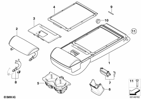 Rear Seat for 2005 BMW 550i #2