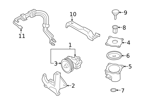 Pump & Hoses for 2000 Subaru Impreza #0