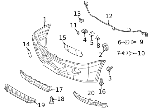 Bumper & Components - Front for 2009 Dodge Sprinter 3500 #0