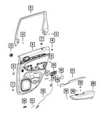 68234173AA - Interior Trim: Door Panel Attaching Pin for Mopar Image