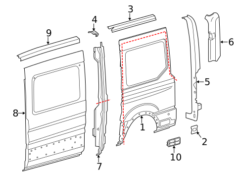 Side Panel & Components for 2016 Ford Transit-150 #3