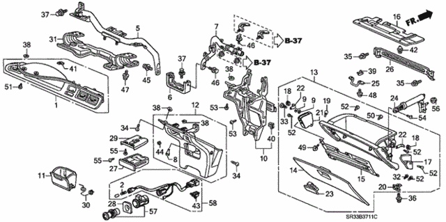 Instrument Panel Garnish (2) for 1995 Honda Civic #0