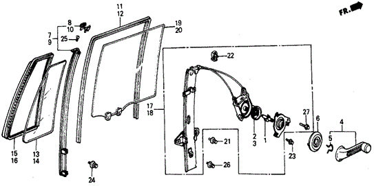 Rear Door Windows for 1984 Honda Wagovan #0
