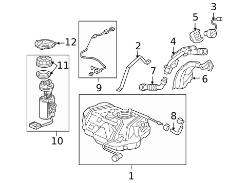 Fuel System Components for 2005 Honda Accord #2