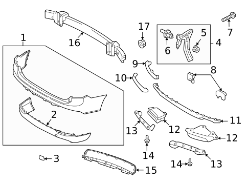 Bumper & Components - Rear for 2019 Volvo XC90 #4