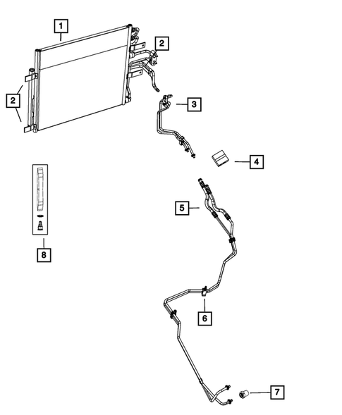 Transmission Oil Cooler, and Lines for 2015 Ram 1500 #0