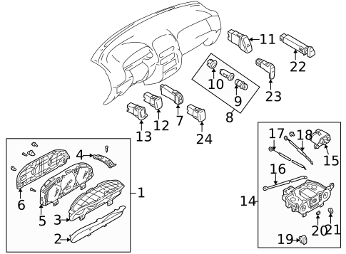 Controls for 2003 Mazda Protege5 #0