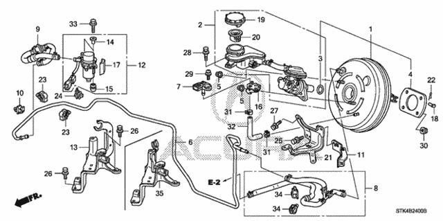 Brake Master Cylinder  - Master Power (KA) (KC) for 2012 Acura RDX #0