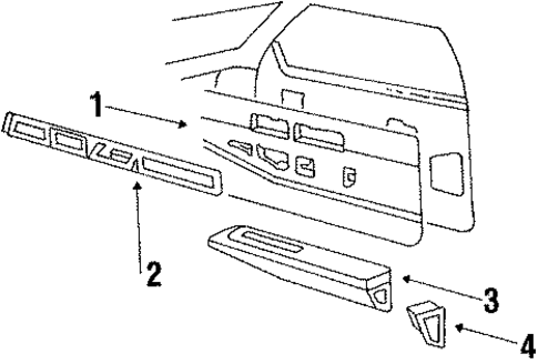 Interior Trim for 1988 Oldsmobile 98 #1