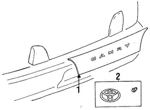 Exterior Trim - Trunk for 1994 Toyota Camry #1