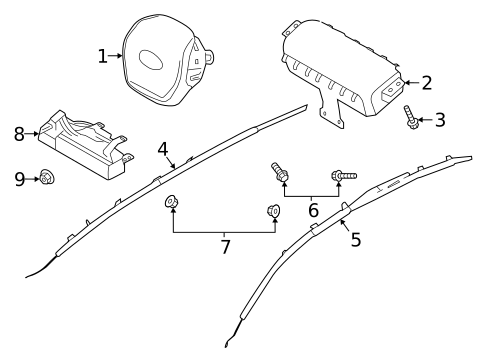 Air Bag Components for 2019 Kia K900 #0