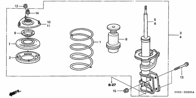Front Shock Absorber for 2005 Honda Civic #0