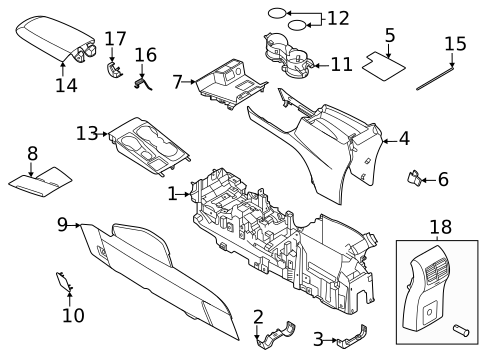 Center Console for 2023 Ford Escape #0