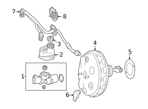 Master Cylinder - Components On Dash Panel for 2014 Mercedes-Benz SL65 AMG #0