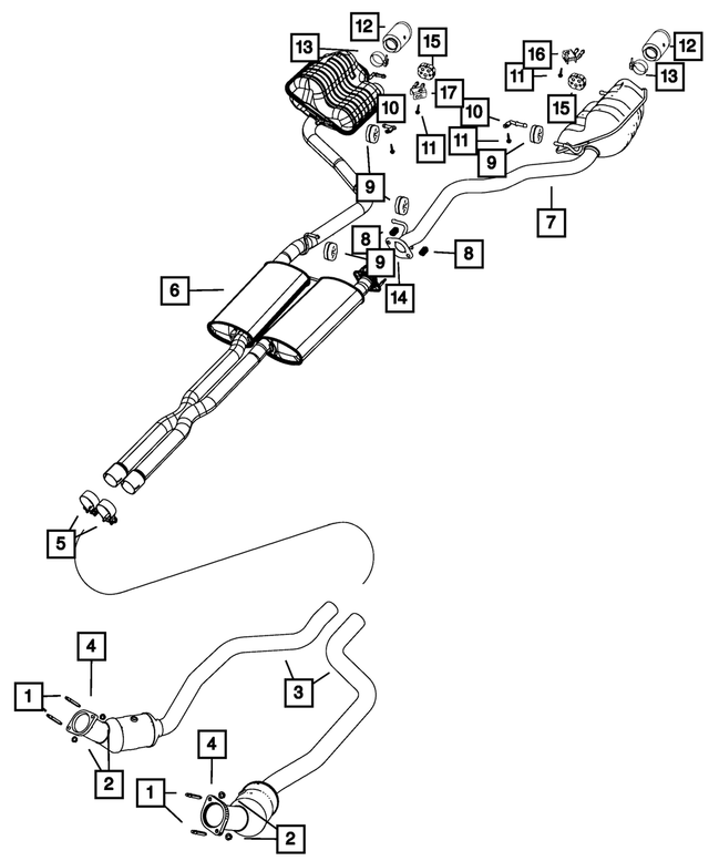 5039055AF - Exhaust: Front Pipe And Converter, Left for Mopar Image image
