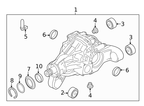 Axle & Differential for 2012 Audi Q7 #0