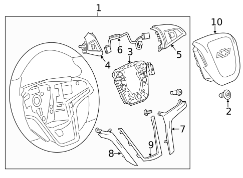 Steering Wheel & Trim for 2015 Chevrolet Malibu #0