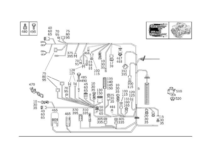 195459828 - Electrical Equipment and Instruments: Plug for Mercedes-Benz: 500SL, 600SL, SL320 Image image