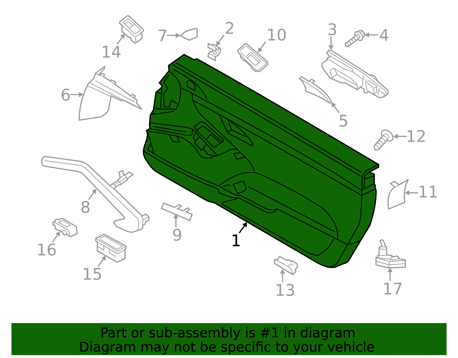 Door Trim Panel 991-555-204-01-DK4 | Parts