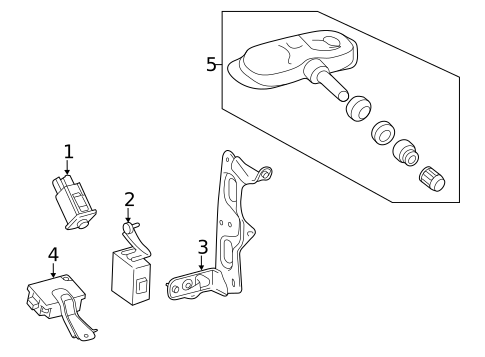 Tire Pressure Monitor Components for 2007 Toyota Tundra #0
