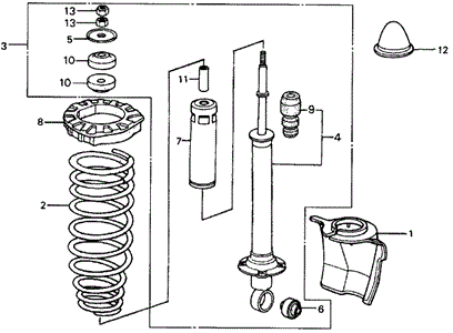 Rear Shock Absorber for 1984 Honda Wagovan #0