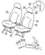 MW091DV - Interior Trim: Seat Armrest, Left for Mopar Image image