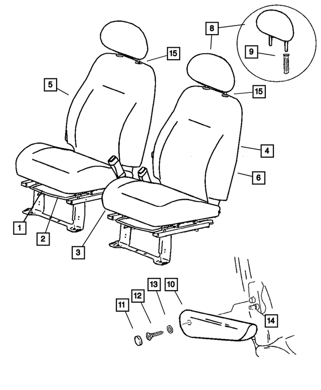 5139240AA - : Front Seat Back Frame, Left for Mopar Image