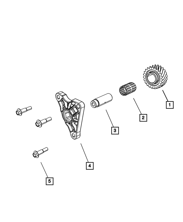 68280621AA - TR6060; 6-Speed; Manual Transmission: Reverse Idler Gear for Mopar Image