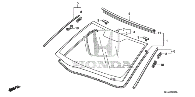 Front Windshield for 2008 Honda Odyssey #0