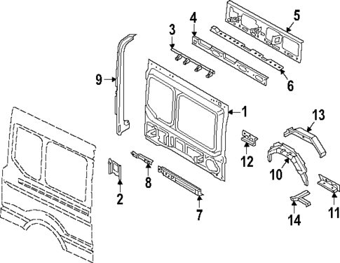 Inner Structure for 2024 Ford Transit-350 #2