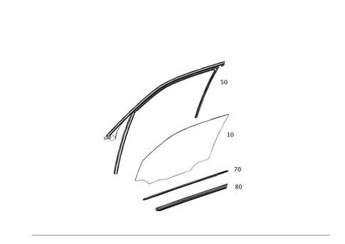 Driver Door Window System for 2014 Mercedes-Benz GLK250 #0