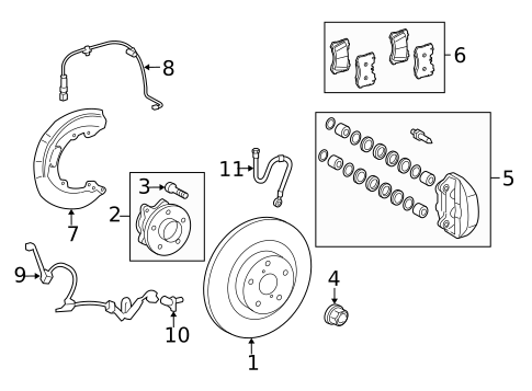 Front Brakes for 2015 Lexus LS460 #2