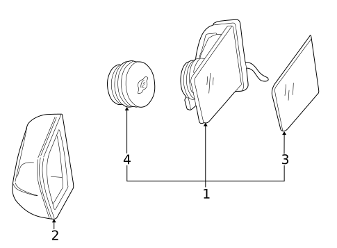 Outside Mirrors for 1998 Mercedes-Benz E300 #0