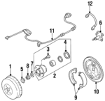 XF5Z1126AA - Brakes: Drum for Mercury: Villager Image
