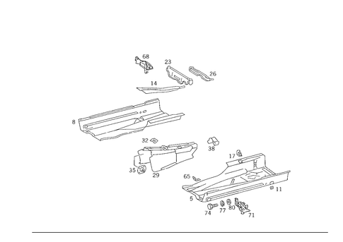 Front Floor for 1992 Mercedes-Benz 300CE #1
