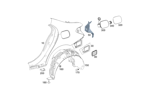 Rear Fender for 2021 Mercedes-Benz A35 AMG #0