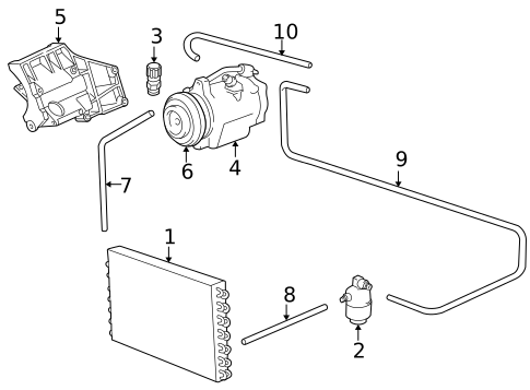 Condenser, Compressor & Lines for 2001 BMW 740iL #0