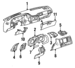 22555282 - Body: Instrument Panel for Pontiac: Sunbird Image