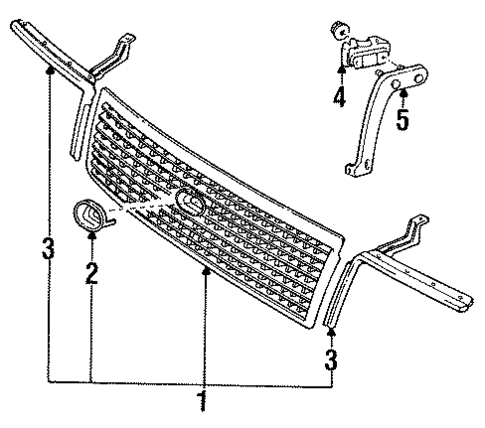 Grille & Components for 1991 Lexus LS400 #0