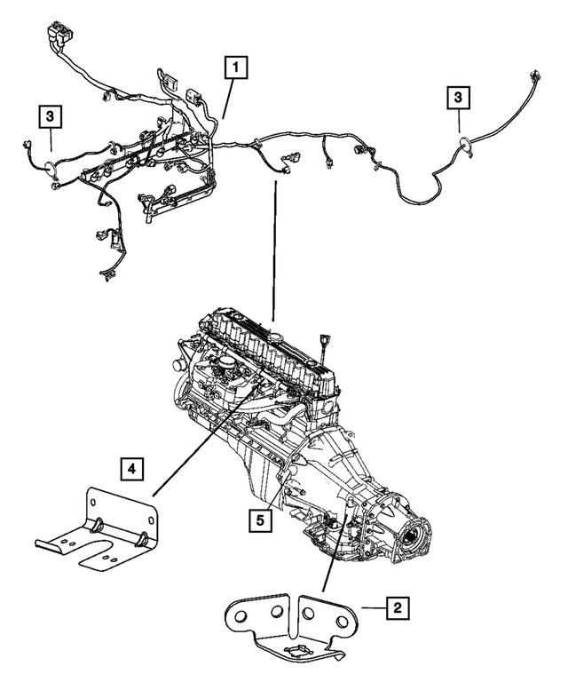 55176744AD - Electrical: Engine Wiring Bracket for Mopar Image