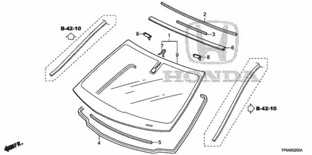 Front Windshield for 2012 Honda Crosstour #0
