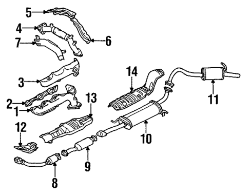 Exhaust Components for 1997 Mazda MPV #0